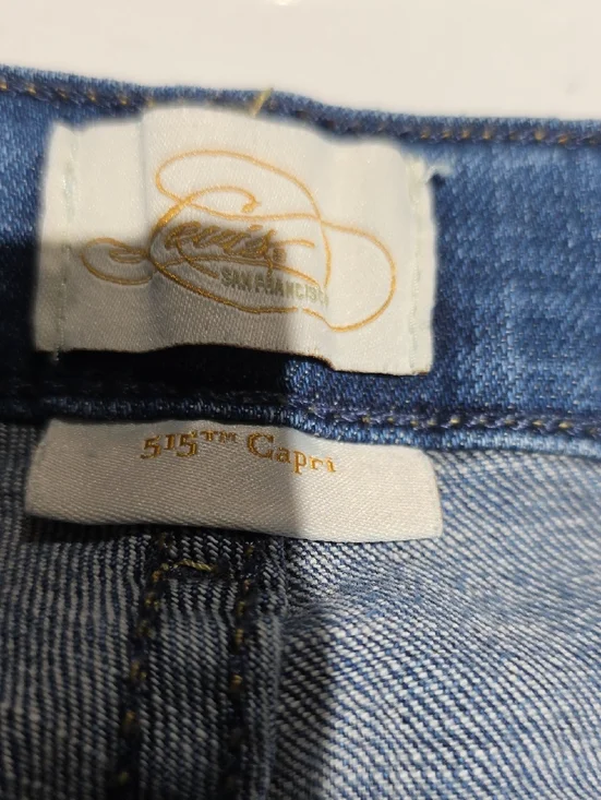 Levis 515 Women’s Blue Denim Capri Jeans Size 14 - Picture 13 of 13